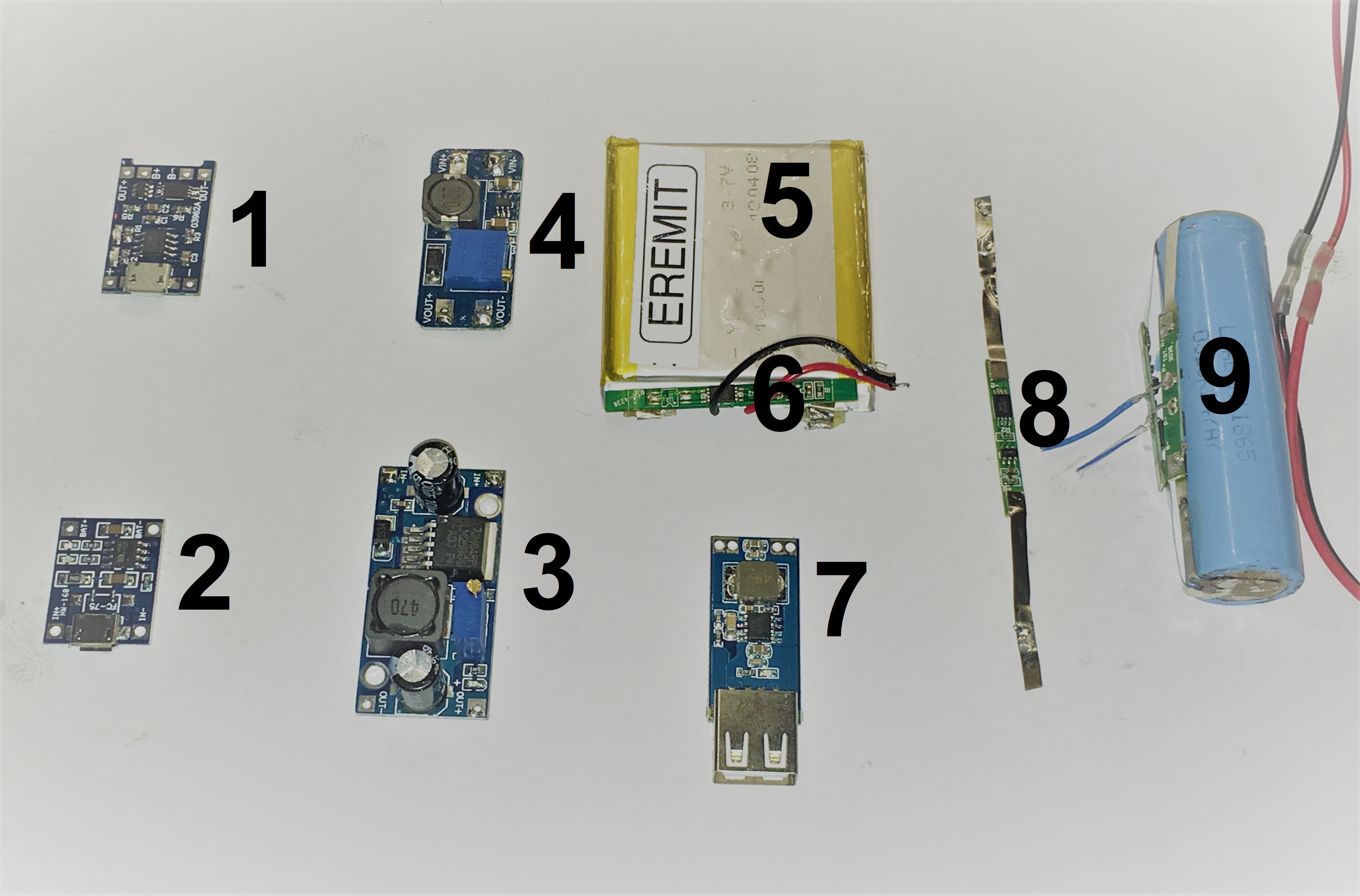 5 Stücke Ladebord 5 V Lithium-Batterie Ladegerät Schutz Micro USB 1A 18650 DIY
