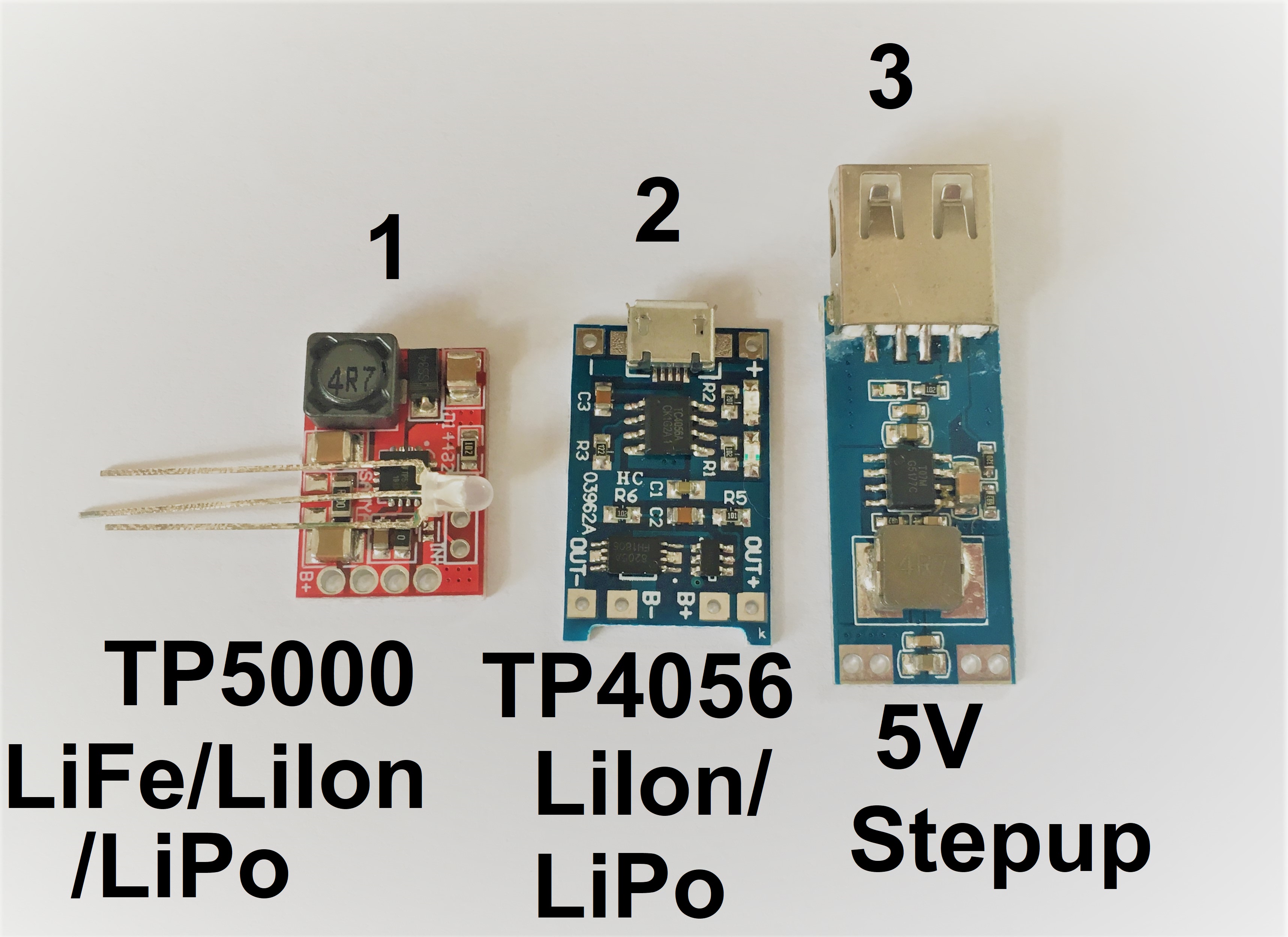 5 Stück LiPo Micro USB Lademodul 5V 1A 18650 w// Schutzschaltung TP4056 TE420