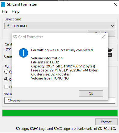 Screenshot SD-Card-Formatter